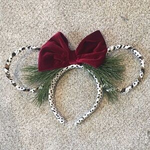 Velvet wire Minnie Mouse ear headband